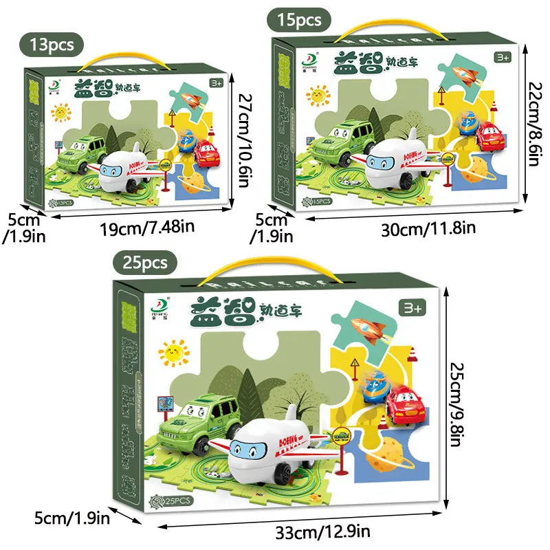 Automatic Rail Track Jigsaw Puzzles Children